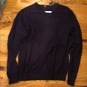 Calvin Klein purple wool V-Neck sweater, Medium